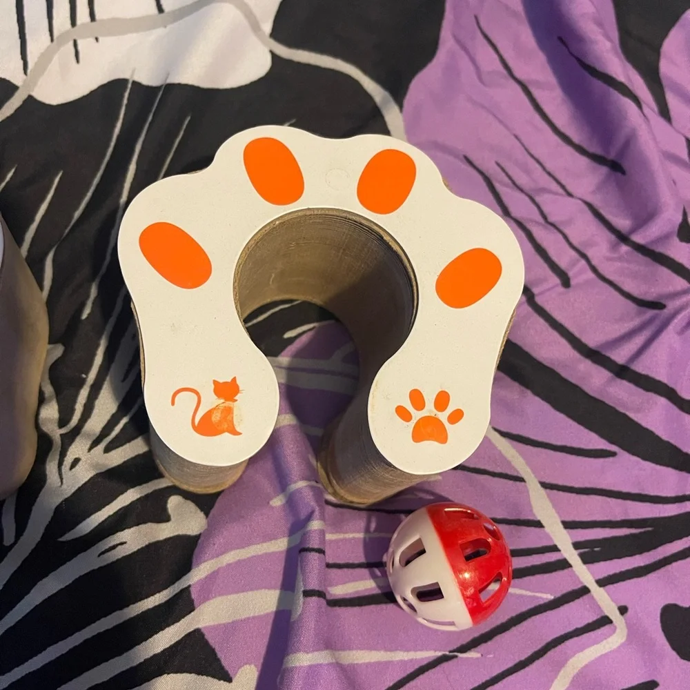 Cat Scratcher Board Magic Organ Toy with Bell Ball